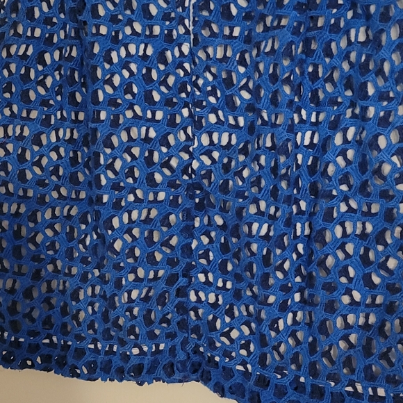 🎊HP🎉French Connection Blue Crocheted Mini Skirt - Picture 4 of 5